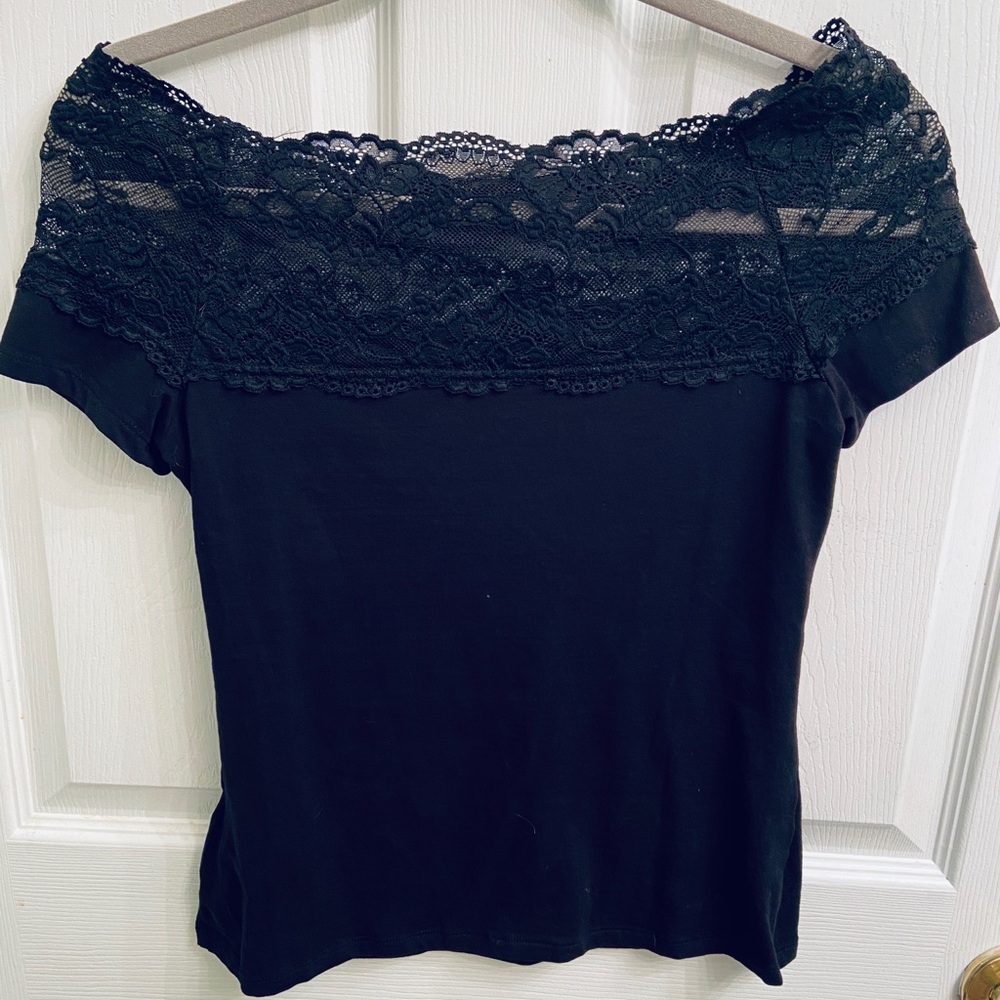 😀H&M Black Lace Shirt - Picture 4 of 6